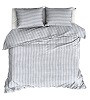 Linolux dekbedovertrek Vintage Stripe antraciet