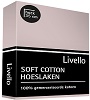 Livello hoeslaken soft cotton soft pink