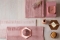 Beddinghouse badgoed Sheer terra en soft pink sfeer 