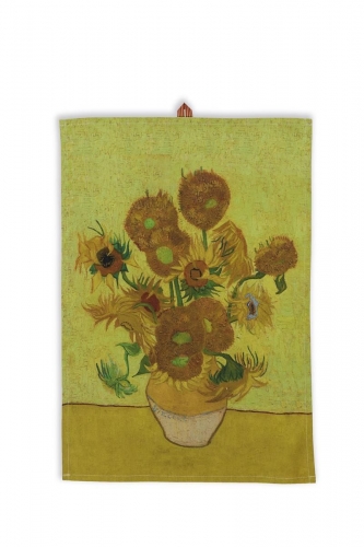 Beddinghouse x Van Gogh theedoek Sunflower geel