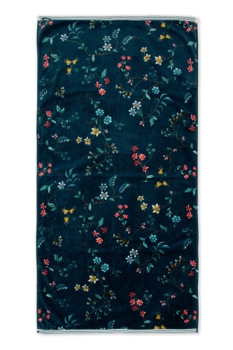 Pip Studio badgoed Les Fleurs donkerblauw 