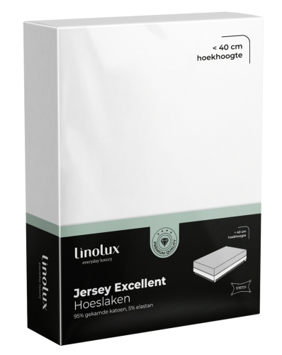 Linolux jersey hoeslaken Excellent wit