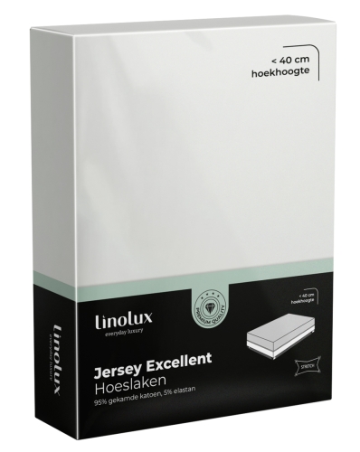 Linolux jersey hoeslaken Excellent offwhite