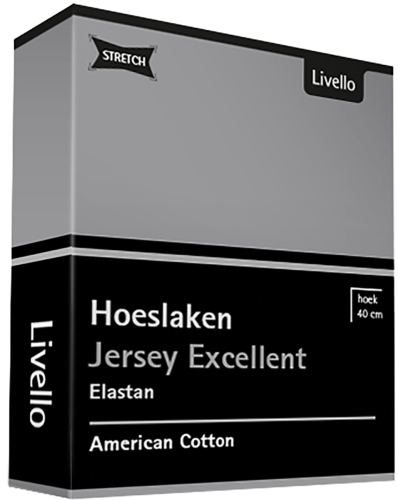 Livello jersey hoeslaken Excellent lichtgrijs 