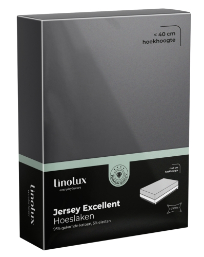 Linolux jersey hoeslaken Excellent donkergrijs 