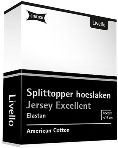 Livello jersey splittopper hoeslaken Excellent wit 