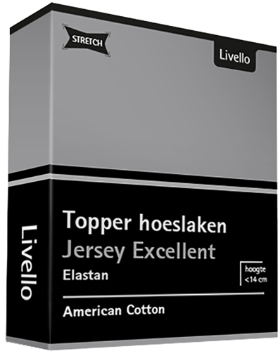 Livello jersey topper hoeslaken Excellent lichtgrijs 