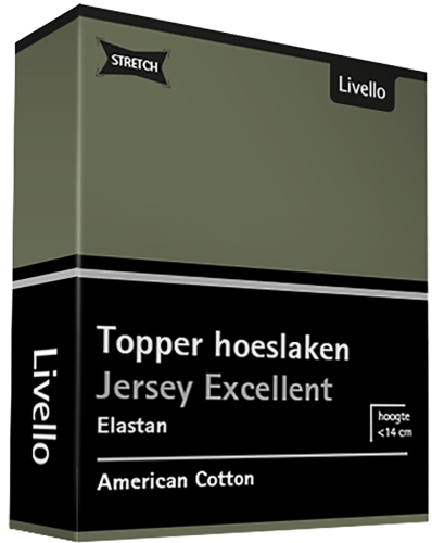 Livello jersey topper hoeslaken Excellent groen
