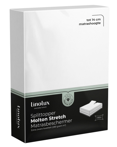 Linolux molton stretch splittopper hoeslaken