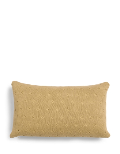 Essenza sierkussen Knitted Ajour fern yellow 30x50