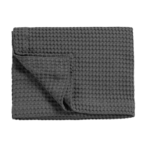 Vandyck Home wafeldeken Pique off black 