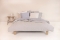 Livello dekbedovertrek Vintage streep antraciet, blauw , stone sfeer 2