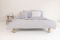 Livello dekbedovertrek Vintage streep antraciet, blauw en stone sfeer 