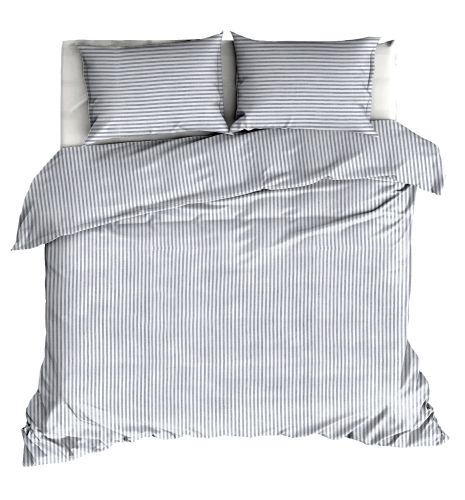 Linolux dekbedovertrek Vintage Stripe antraciet 