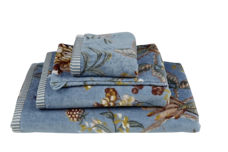Pip Studio badgoed Secret Garden blauw 