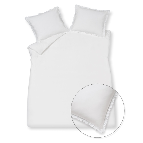 Vandyck dekbedovertrek Pure 83 Ruffle wit 