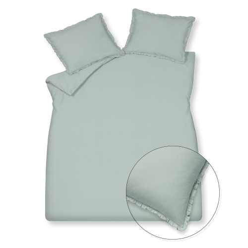 Vandyck dekbedovertrek Pure 83 Ruffle pearl blue