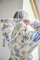 Pip Studio badjas Secret garden white detail