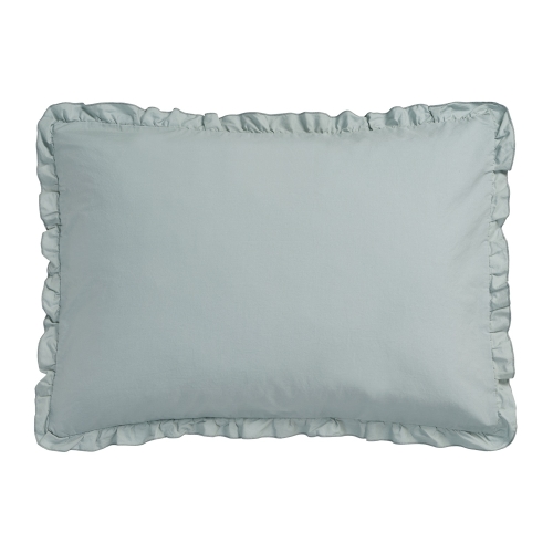 Vandyck kussensloop Pure 83 Ruffle pearl blue 60x70