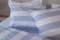 Livello dekbedovertrek Beach Stripe blauw kussensloop detail  