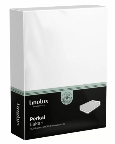 Linolux laken perkal katoen wit 