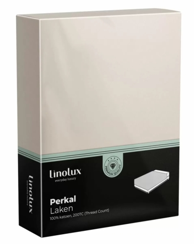 Linolux laken perkal katoen natural