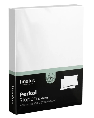 Linolux kussensloop perkal katoen wit
