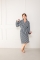 Linolux badjas Fiore stripe navy sfeer
