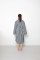 Linolux badjas Fiore stripe navy sfeer