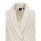 Linolux badjas Fiore stripe beige detail sjaalkraag