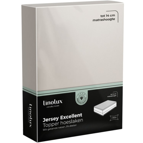 Livello jersey topper hoeslaken Excellent sand 
