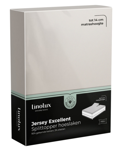 Linolux jersey splittopper hoeslaken Excellent sand 