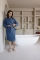 Linolux badjas Pique dark blue sfeer
