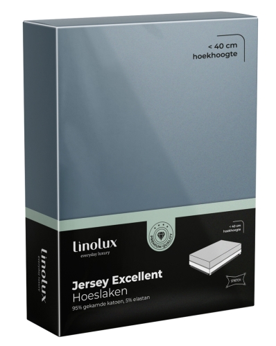 Linolux jersey hoeslaken Excellent denim