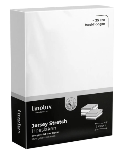 Linolux jersey hoeslaken wit 