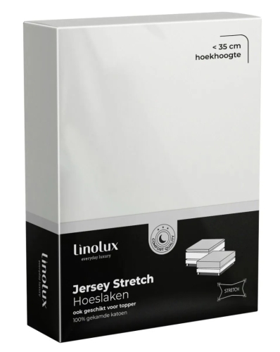 Linolux jersey hoeslaken offwhite 
